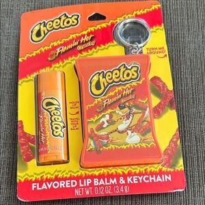 CHEETOS Flammin Hot Crunchy Flavored Lip Balm & Keychain NWT